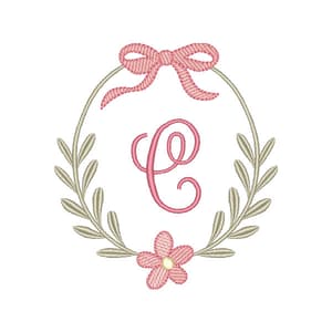 Moldura Floral Letra C (Pontos Leves)