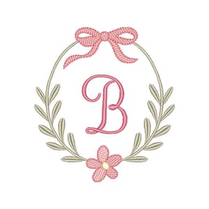 Moldura Floral Letra B (Pontos Leves)