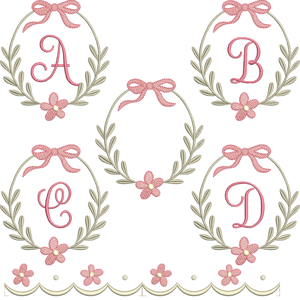  Alfabeto com Moldura Floral ( Pontos Leves )