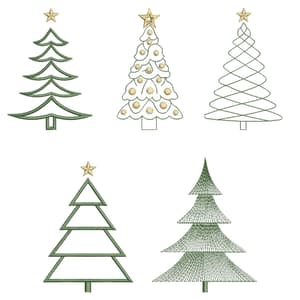  Árvores de natal geométricas