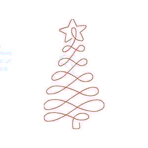 Árvore de Natal (Redwork)