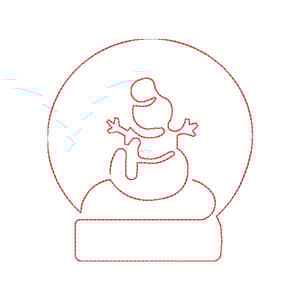 Boneco de neve (Redwork)