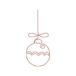 Bola de Natal (Redwork)