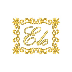 Moldura retangular arabesco Ele