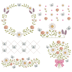  Florais Delicados (Pontos Leves)