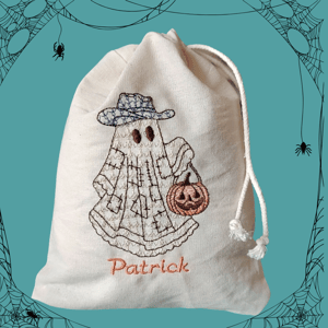 Halloween em Patchwork de Fantasma Cowboy (Pontos Leves)