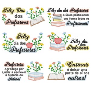  Dia dos Professores com floral e mensagens
