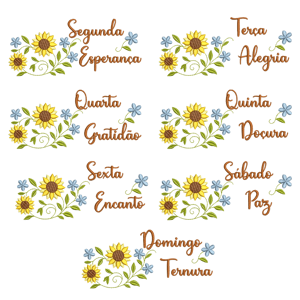  Semaninha Floral Girassol