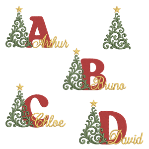  Alfabeto Monograma Natal