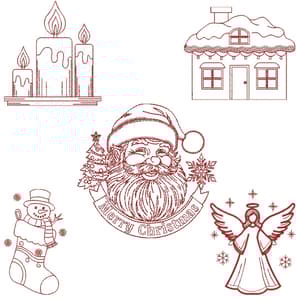  Momentos natalinos (Redwork)