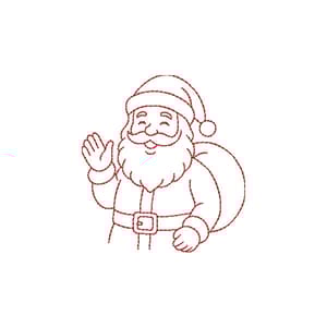 Papai Noel (Redwork)