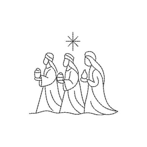 3 Reis Magos Minimalista (Contorno)