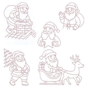  Papai Noel (Redwork)