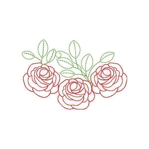 Galho de rosas contorno