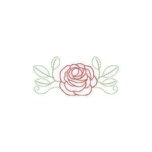 Galho de rosas contorno