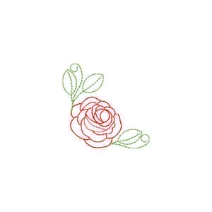 Galho de rosa contorno