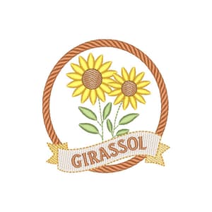 Moldura de Flores Girassol (Pontos Leves)