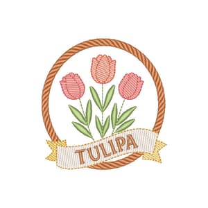 Moldura de Flores Tulipa (Pontos Leves)