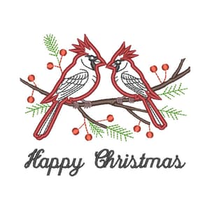 Cardinal Casal de Natal (Aplique)