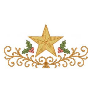 Barrado Arabescos Estrela de Natal