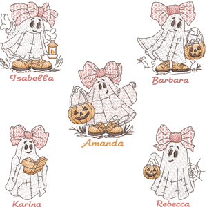  Halloween em Patchwork de Fantasminha com Motivos (Pontos Leves)