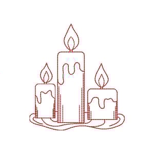 Velas da paz Redwork
