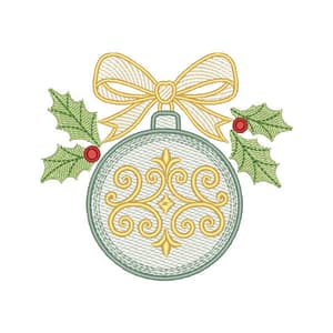 Bola de Natal com Laço (Pontos Leves)
