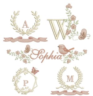  Letra e Floral