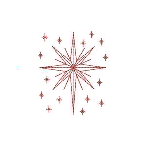 Estrela de Natal (Redwork)