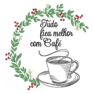 Moldura Frases com café