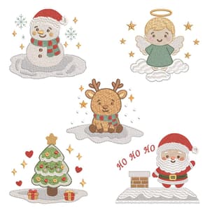 Elementos Natal Cute com Neve