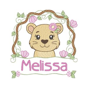 Moldura Safari com Flores (Pontos leves)