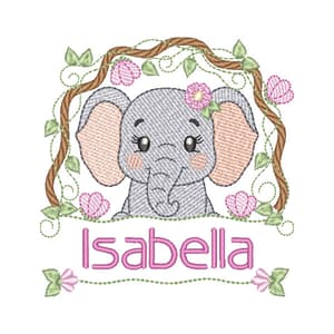 Moldura Safari com Flores (Pontos leves)