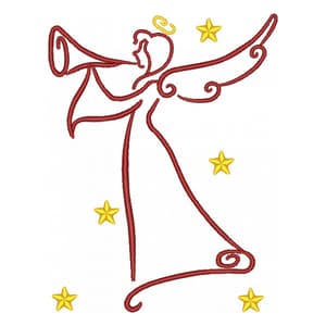 Anjo Natalino em contorno