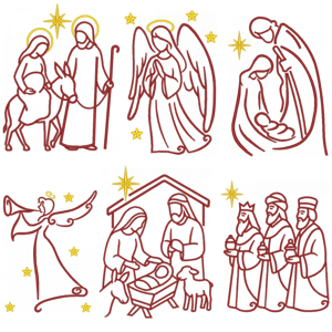 Natalinas Católicas Presépio Jesus Maria e José