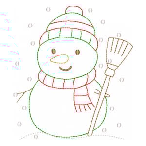 Boneco de Neve Contorno Colorido