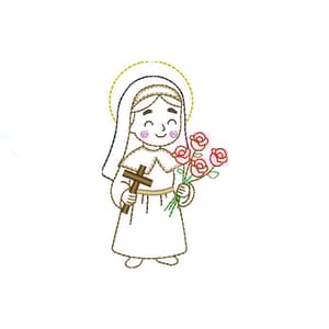 Santa Teresinha em contorno