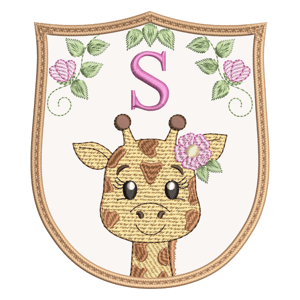 Moldura Safari com Flores (Pontos leves e Aplique)