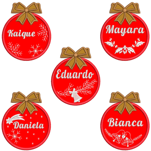  Bola de Natal com Nome (Projeto no Bastidor)