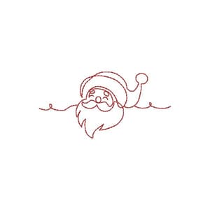 Papai Noel Minimalista (Redwork)