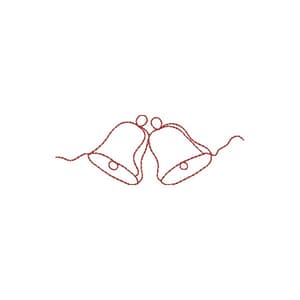 Sinos de Natal Minimalista (Redwork)
