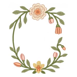 Moldura Vintage Floral Orquidea
