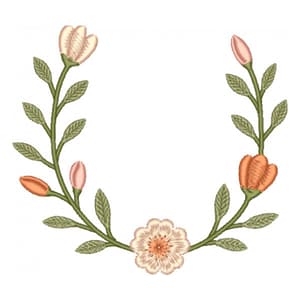 Moldura Vintage Floral Delicada