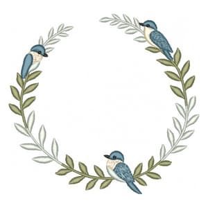 Moldura Folhas e Passarinhos