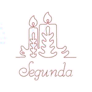Semaninha de Natal Segunda (Redwork)