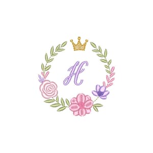 Moldura Com Flores e Letra (Pontos Leves)