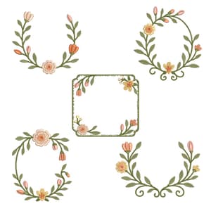  Moldura Vintage Floral