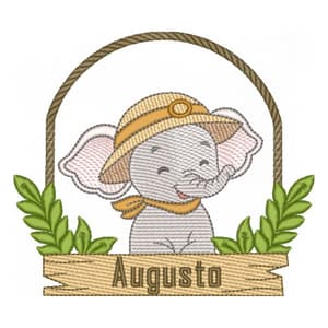 Elefante Safari Moldura (Pontos Leves)