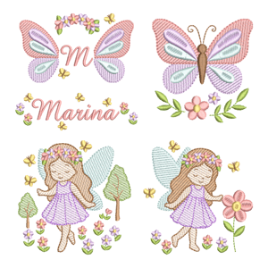  Menina Borboletas (Pontos Leves)