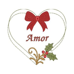 Moldura Coração Amor de Natal